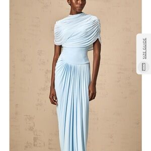 Elegant Asymmetrical Blue Dress